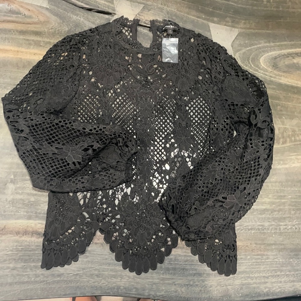 Black lace top size medium